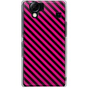 102SH-YCM2P0411-78 [SoftBank 102SH AQUOS PHONE用 カバー ピンクストライプライン]
