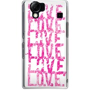 102SH-YCM2P0470-78 [SoftBank 102SH AQUOS PHONE用 カバー LOVE.LOVE.LOVE.TheWhite]