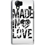 102SH-YCM2P0471-78 [SoftBank 102SH AQUOS PHONE用 カバー MadeinLoveBlackPaint]