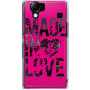 102SH-YCM2P0472-78 [SoftBank 102SH AQUOS PHONE用 カバー MadeinLovePinkPaint]