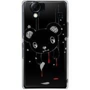 102SH-YCM2P0476-78 [SoftBank 102SH AQUOS PHONE用 カバー メロイックベアサイコパス-B]