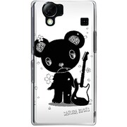 102SH-YCM2P0479-78 [SoftBank 102SH AQUOS PHONE用 カバー メロイックベアサイコパス＆ギター-A]