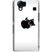 102SH-YCM2P0486-78 [SoftBank 102SH AQUOS PHONE用 カバー メロイックキャットサイコパス＆アップル-B]