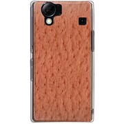 102SH-YCM2P0518-78 [SoftBank 102SH AQUOS PHONE用 カバー オーストリッチパターンレットブラウン]