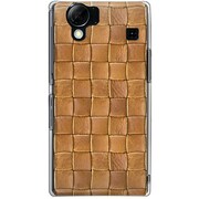 102SH-YCM2P0522-78 [SoftBank 102SH AQUOS PHONE用 カバー クロスレザーパターンブラウン]
