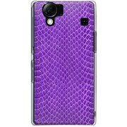 102SH-YCM2P0526-78 [SoftBank 102SH AQUOS PHONE用 カバー ヘビ柄パープルミックス]
