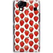 102SH-YCM2P0557-78 [SoftBank 102SH AQUOS PHONE用 カバー ストロベリーパターンホワイトプレート]