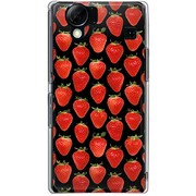 102SH-YCM2P0558-78 [SoftBank 102SH AQUOS PHONE用 カバー ストロベリーパターンブラックプレート]