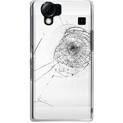 102SH-YCM2P0594-78 [SoftBank 102SH AQUOS PHONE用 カバー フェイククラッシュガラスホワイトしょぼーん]