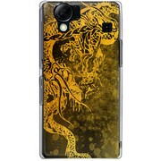 102SH-YCM2P0597-78 [SoftBank 102SH AQUOS PHONE用 カバー ゴールドドラゴン金龍]