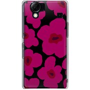 102SH-YCM2P0624-78 [SoftBank 102SH AQUOS PHONE用 カバー ルーズフラワーコレクションシルエットカラーズ♯10パッションピンク]