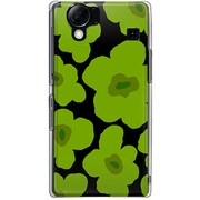 102SH-YCM2P0627-78 [SoftBank 102SH AQUOS PHONE用 カバー ルーズフラワーコレクションシルエットカラーズ♯40マンチェスターグリーン]