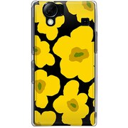 102SH-YCM2P0628-78 [SoftBank 102SH AQUOS PHONE用 カバー ルーズフラワーコレクションシルエットカラーズ♯50カークイエロー]