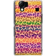 102SH-YCM2P0640-78 [SoftBank 102SH AQUOS PHONE用 カバー ヒョウ柄パッションカラーズ♯20サバンナレインボー]