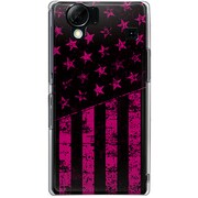 102SH-YCM2P0641-78 [SoftBank 102SH AQUOS PHONE用 カバー ブラックアメリカンフラッグLAカラーズ♯10ワシントンピンク]