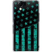 102SH-YCM2P0645-78 [SoftBank 102SH AQUOS PHONE用 カバー ブラックアメリカンフラッグLAカラーズ♯50テキサスミント]