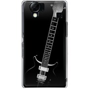 102SH-YCM2P0669-78 [SoftBank 102SH AQUOS PHONE用 カバー ブラックギターブラックスター]