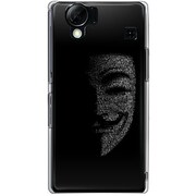 102SH-YCM2P0670-78 [SoftBank 102SH AQUOS PHONE用 カバー アノニマスフェイスAワールドワード]