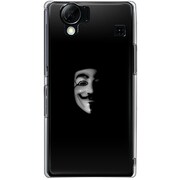 102SH-YCM2P0671-78 [SoftBank 102SH AQUOS PHONE用 カバー アノニマスフェイスBナイトレベル]