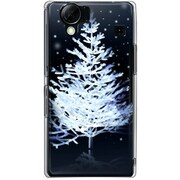 102SH-YCM2P0677-78 [SoftBank 102SH AQUOS PHONE用 カバー スノークリスマスツリー]