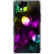 102SH-YCM2P0681-78 [SoftBank 102SH AQUOS PHONE用 カバー レインボーリングドットグラフィックB]