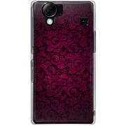 102SH-YCM2P0689-78 [SoftBank 102SH AQUOS PHONE用 カバー クラシックパターンデザインダークマゼンタ]