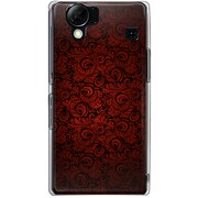 102SH-YCM2P0690-78 [SoftBank 102SH AQUOS PHONE用 カバー クラシックパターンデザインダークレッド]