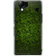 102SH-YCM2P0692-78 [SoftBank 102SH AQUOS PHONE用 カバー クラシックパターンデザインダークグリーン]