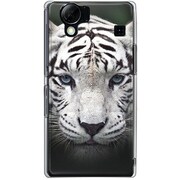 102SH-YCM2P0695-78 [SoftBank 102SH AQUOS PHONE用 カバー ホワイトタイガー]