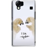 102SH-YCM2P0722-78 [SoftBank 102SH AQUOS PHONE用 カバー PictureCollectionsシロクマのトモダチ]