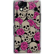 102SH-YCM2P0747-78 [SoftBank 102SH AQUOS PHONE用 カバー Skull's&RoseA]