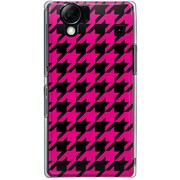 102SH-YCM2P0750-78 [SoftBank 102SH AQUOS PHONE用 カバー 千鳥格子デザインA-BIGPink]