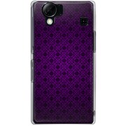 102SH-YCM2P0763-78 [SoftBank 102SH AQUOS PHONE用 カバー クラシックパターンデザインクイーンパープル]