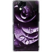 102SH-YCM2P0769-78 [SoftBank 102SH AQUOS PHONE用 カバー ウォーターローズクラシックデザインパープル]