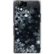 102SH-YCM2P0786-78 [SoftBank 102SH AQUOS PHONE用 カバー PictureCollections雪の結晶]