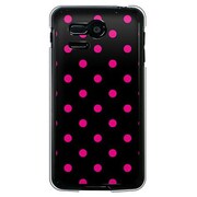 SoftBank 107SH PANTONE 5用 カバー DotPatternブラック&ピンク 107SH-YCM2P0010-78