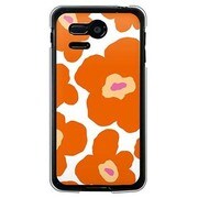 SoftBank 107SH PANTONE 5用 カバー ルーズフラワーコレクションオレンジ 107SH-YCM2P0023-78