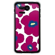 SoftBank 107SH PANTONE 5用 カバー ルーズフラワーコレクションダークパープル 107SH-YCM2P0024-78