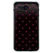 SoftBank 107SH PANTONE 5用 カバー DotPatternMicroブラック&ピンク 107SH-YCM2P0059-78