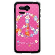 SoftBank 107SH PANTONE 5用 カバー ピース&ラブフラワー 107SH-YCM2P0248-78