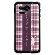 SoftBank 107SH PANTONE 5用 カバー チェック柄コレクションウサギ 107SH-YCM2P0257-78