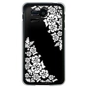 107SH-YCM2P0378-78 [SoftBank 107SH PANTONE 5用 カバー モノクロームハイビスカス]