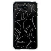 107SH-YCM2P0419-78 [SoftBank 107SH PANTONE 5用 カバー モダンモンステラモノクロデザイン]