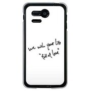 107SH-YCM2P0426-78 [SoftBank 107SH PANTONE 5用 カバー WewishyourlifeFullofLove White]