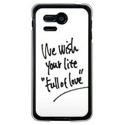 107SH-YCM2P0427-78 [SoftBank 107SH PANTONE 5用 カバー WewishyourlifeFullofLove BigWhite]