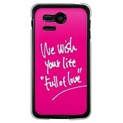 107SH-YCM2P0428-78 [SoftBank 107SH PANTONE 5用 カバー WewishyourlifeFullofLove LoverPink]
