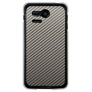 107SH-YCM2P0490-78 [SoftBank 107SH PANTONE 5用 カバー ブラックカーボンパターンSilver]