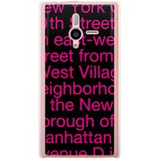 SoftBank 200SH PANTONE 6用 カバー NewYorkTypographyピンク 200SH-YCM2P0002-78