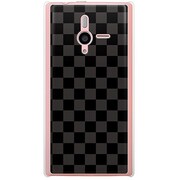SoftBank 200SH PANTONE 6用 カバー ブラック市松柄 200SH-YCM2P0351-78