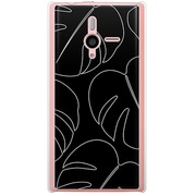 SoftBank 200SH PANTONE 6用 カバー モダンモンステラモノクロデザイン 200SH-YCM2P0419-78